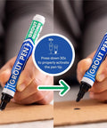 Activating the tip of Black Grout Pen For Tile Waterproof Paint Marker DIY Friendly Tile Grout Colorant And Sealer Narrow 5Mm Tip 2 Pack