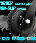 Close-up of Smooth Operator 6 Inch Rubber Gate Wheels showcasing non-slip design and high-quality rubber suitable for gates.