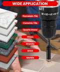 Ten Pack One Quarter Inch Diamond Drill Bits Set With Diamond Hole Saw For Ceramic Tile Glass Granite Marble Brick And Stone