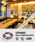 Warm White LED Strip Light 2700K 24V High CRI 95 Easy Install IP30 25ft Spool Over 240 Lumens Per Foot 900 LEDs UL Listed Tape Lighting