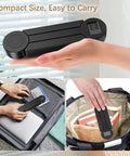 Folding Food Scale for Kitchen and Travel, being placed in a bag, compact digital pocket scale for baking and portion prep