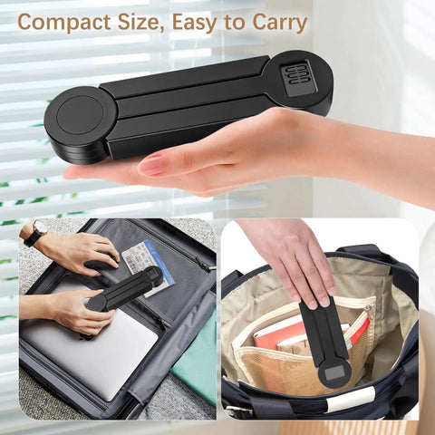 Folding Food Scale for Kitchen and Travel, being placed in a bag, compact digital pocket scale for baking and portion prep