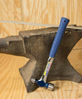 Ball Peen Hammer 16 Oz USA Made Heavy Duty Metalworking Tool with Forged Steel Construction and Shock Reduction Grip on anvil