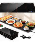 Electric Warming Tray For Parties And Buffets 4 In 1 Modular Food Warmer Mat with 10 Temperature Settings and 8 Hour Timer