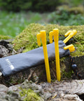 Lightweight Beach Tent Stakes Pack Of Four 5.9 Inch Sand Tarp Pegs With Anchor For Tents Blankets And Outdoor Gear Safe Yellow