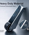 Heavy Duty Vertical Track Roller Wheels 2 Pack With Dual Ball Bearings For Smooth As Butter Sliding Door Bottom Guides close-up of galvanized steel roller wheel.