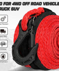 Synthetic Winch Rope Kit Half Inch By Eighty Five Feet With Thirty Two Thousand Pound Tensile Strength Made From UHMWPE