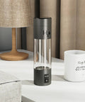 Hydrogen Water Generator And Inhaler With Nasal Tube Dual Mode Delivers 3000 Plus PPB In Five Minutes And 5000 Plus PPB Metal Body on table