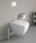 White Toilet Seat And Cover With Stainless Steel Hinges And Soft Close No Fuss, Removable For Easy Cleaning, Durable Upgrade