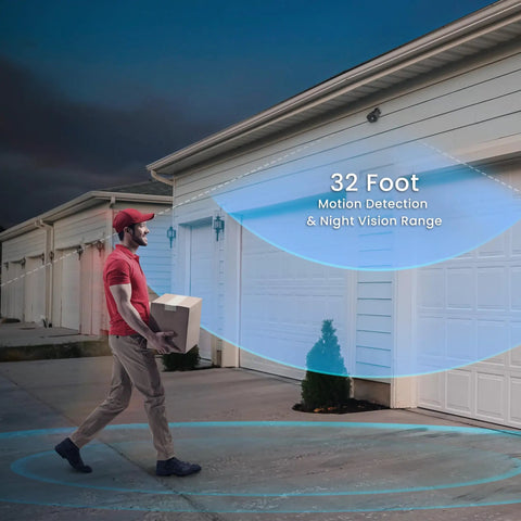 Outdoor WiFi Security Camera With 1080p HD Video And Night Vision monitoring driveway with motion detection