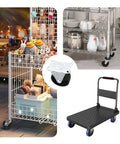 4 Pack 2 Inch Heavy Duty Caster Wheels With Solid Iron Mounting Plate for easy mobility on shelving and carts.