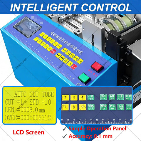 Fully Automatic Heat Shrink Tube Cutter Machine With Lcd Display 300W Electric Cable Cutting Tool Precision 0.1Mm Accuracy control panel with LCD screen