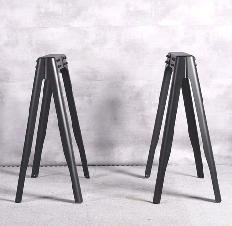 Industrial A Shaped Table Leg Bracket Black For Computer Desk Coffee Table Kitchen Dining Tables Cast Iron With High Temperature Paint Rust Proof Finish 28 Inch Height 29.5 Inch Width Set Of 2