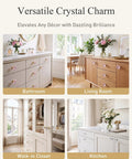 Four Pack Of Straight Up Stunning Clear Gold Diamond Cabinet Knobs With Built Tough Zinc Alloy Bases And Just Pure Magical Glass Dresser Pulls For Weekend Home Makeovers in various home settings.