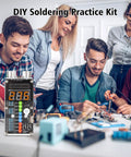 Group using Hands-On Ultrasonic Distance Sensor DIY Kit With LED Indicators And Ranging Alarm HC-SR04 Compatible for STEM learning.