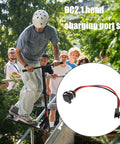 5.5x2.1mm Charging Port High Current Female Power Connector for Electric Scooter Accessories in use by skate park