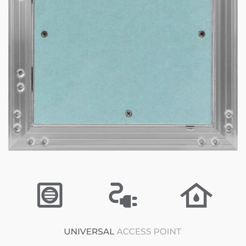 Heavy Duty 20x24 Inch Wall Or Ceiling Access Panel Waterproof Drywall Cutout Aluminum Frame Crawl Space Hatch Door for Plumbing And HVAC showing the front view.