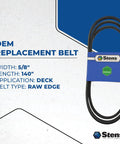 Deck Belt Replacement 140 Inch By 5/8 Inch Raw Edge OEM For Scag Style Decks Replaces 481558