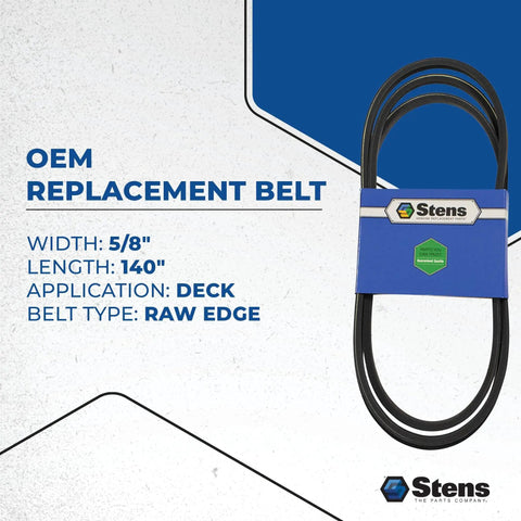 Deck Belt Replacement 140 Inch By 5/8 Inch Raw Edge OEM For Scag Style Decks Replaces 481558