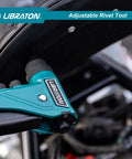 Heavy Duty Pop Rivet Gun Kit For Pros And DIYers, Manual Riveter Set in use on black surface