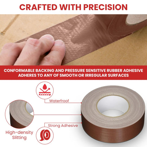 Tough as Nails Industrial Grade Duct Tape Waterproof and UV Resistant 1 Inch Wide 25 Yards Cloth Tape Hand Tearable