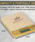 Portable Gold Digital Jewelry Scale 500g High Precision On The Go, Compact Design, Multi Unit Conversion, Dimensions L6.42 W5.04 H1.3