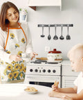 Neosmuk magnetic hook rail with five silver metal hooks for hanging kitchen utensils
