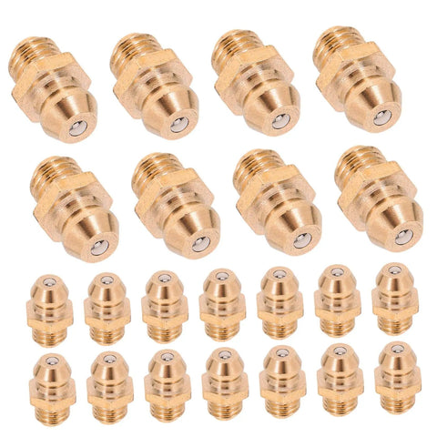 Hydraulic Grease Fittings Kit 25Pcs Set With Straight And Angled Zerk Fittings For Excavator Accessories Pro Grade Grease Fitting Replacement All Purpose Lubrication Tool For Heavy Equipment