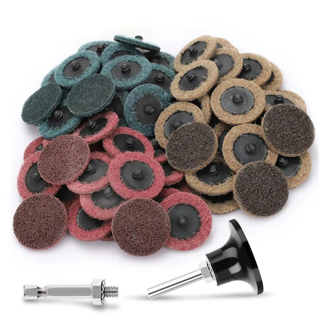 90 Piece Quick Change 2 Inch Sanding Discs Set With Nylon Surface Conditioning Discs For Die Grinder Roll Lock Holder