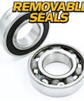 2 Pack Upgraded C3 Blade Spindle Bearings Designed For Zero Friction Rolling And Serious Heat Dissipation To Hold Firm Under Heavy Mowing Loads Without Skipping A Beat showing removable seals and smooth surface.