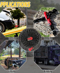 Applications of One Quarter Inch Log Chain, Twenty Foot Heavy Duty G80 Chain With G70 Clevis Grab Hooks, EP Black, for towing, logging, lifting, binding.