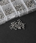 Ultra Handy 1200-Piece Mini Screw Kit for glasses, electronics, and jewelry repairs, nickel plated rust-resistant screws, organized in box.
