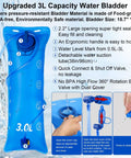 Hydration Backpack With 3L Bladder 18L Leakproof Daypack For Trail Running Cycling Rave Festivals And Outdoor Sports Keeps Water Cold Up To 4 Hours Lightweight Water Pack For Men And Women Blue, showing 3L bladder details