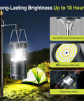 Ultra Bright LED Camping Lanterns 4 Pack For Power Outages with 65 COB LEDs and collapsible design, night scene.