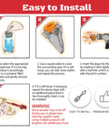 Instructions for All In One Drywall Patch And Anchor Repair Kit With 20 Patches, Screws And Anchors focusing on easy installation steps.