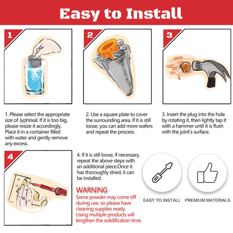 Instructions for All In One Drywall Patch And Anchor Repair Kit With 20 Patches, Screws And Anchors focusing on easy installation steps.