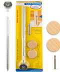 14.110 Super UT Newel Post Fastener Kit for Staircases with components, suitable for wood or concrete floors, wrench-free install