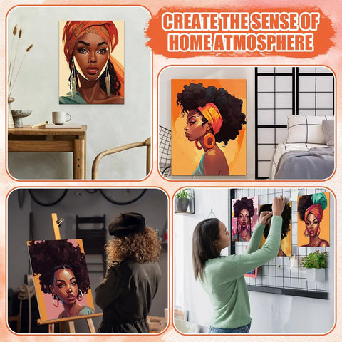 Pre Drawn Canvas Art Kit For Adults Includes 20 Canvases 20 Aprons 20 Palettes And 20 Paints Perfect For Sip And Paint Parties Virtual DIY Birthdays Date Night Gift Ideas - Various decorative artworks displayed in a room setting.