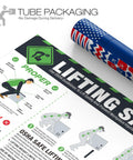 OSHA Compliant Lifting Safety Poster 18x24 Inches Waterproof Tear Resistant Manual Handling Sign For Safe Lifts And Back Strain Injury Prevention In Warehouses Factories And Construction Sites with visual lifting guide and American-themed tube packaging.