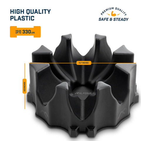 Front Wheel Riser Block For Bike Trainers With No Slip Design, 4 Tier Extender Stand, showing high-quality plastic construction