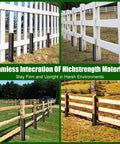 2 Pack Fence Post Repair Kit With Heavy Duty Metal Ground Stakes For Wood Post Support in outdoor fencing setup