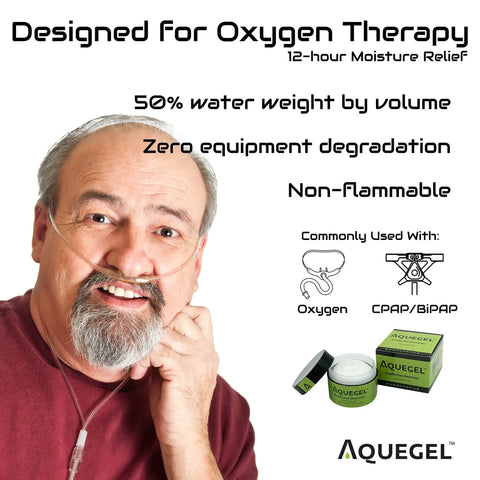 Man using nasal cannula with Nasal Moisturizer Gel With Eucalyptus Breathe Easy Pack Of 4 For 12 Hour Nasal Dryness Relief image