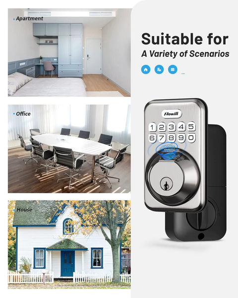 Smart Fingerprint Door Lock With Keyless Entry And 20 Biometric Fingerprints For Quick Access in apartment office house settings