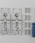 Rock Solid Six Piece Set Couch Joining Brackets For Sectional Sofas Galvanized Steel Connector Clips with screws and screwdriver.