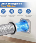 Magnetic Dryer Vent Kit With Quick Connect For Easy Snap On And Off, Airtight Seal, 4 Inch Extendable Flexible Duct Hose image