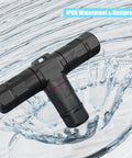 Heavy Duty M23 Three Way T Shape Junction Box With Tank Ready IP68 Waterproof Seal, pro grade for outdoor use.