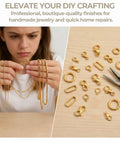 DIY Jewelry Repair Kit For Broken Necklaces And Bracelets With 15 Gold Plated Clasps Including Lobster Clasp Spring Ring Closures