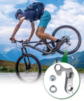 Cyclist riding with Universal Bicycle Derailleur Hanger For Road And MTB Bikes Aluminum Alloy Durable Replacement Fits various frames