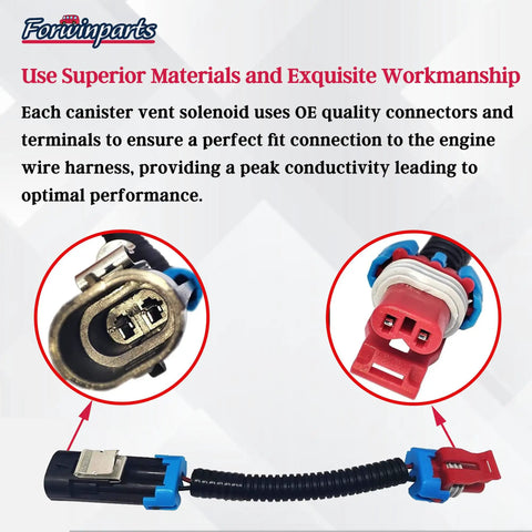 Evap Canister Vent Solenoid Valve Assembly P0449 Replacement with connectors for 2004-2010 Chevy Silverado GMC Sierra