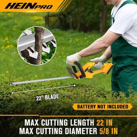 Cordless Hedge Trimmer 22 Inch Tool Only Battery Not Included Dewalt 20V Max Battery Compatible Electric Hedge Trimmer for Garden